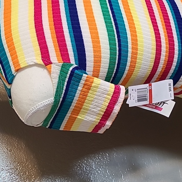 Edit by Seventeen Juniors bodycon striped maxi dress XS cold shoulder NWT - Picture 3 of 10